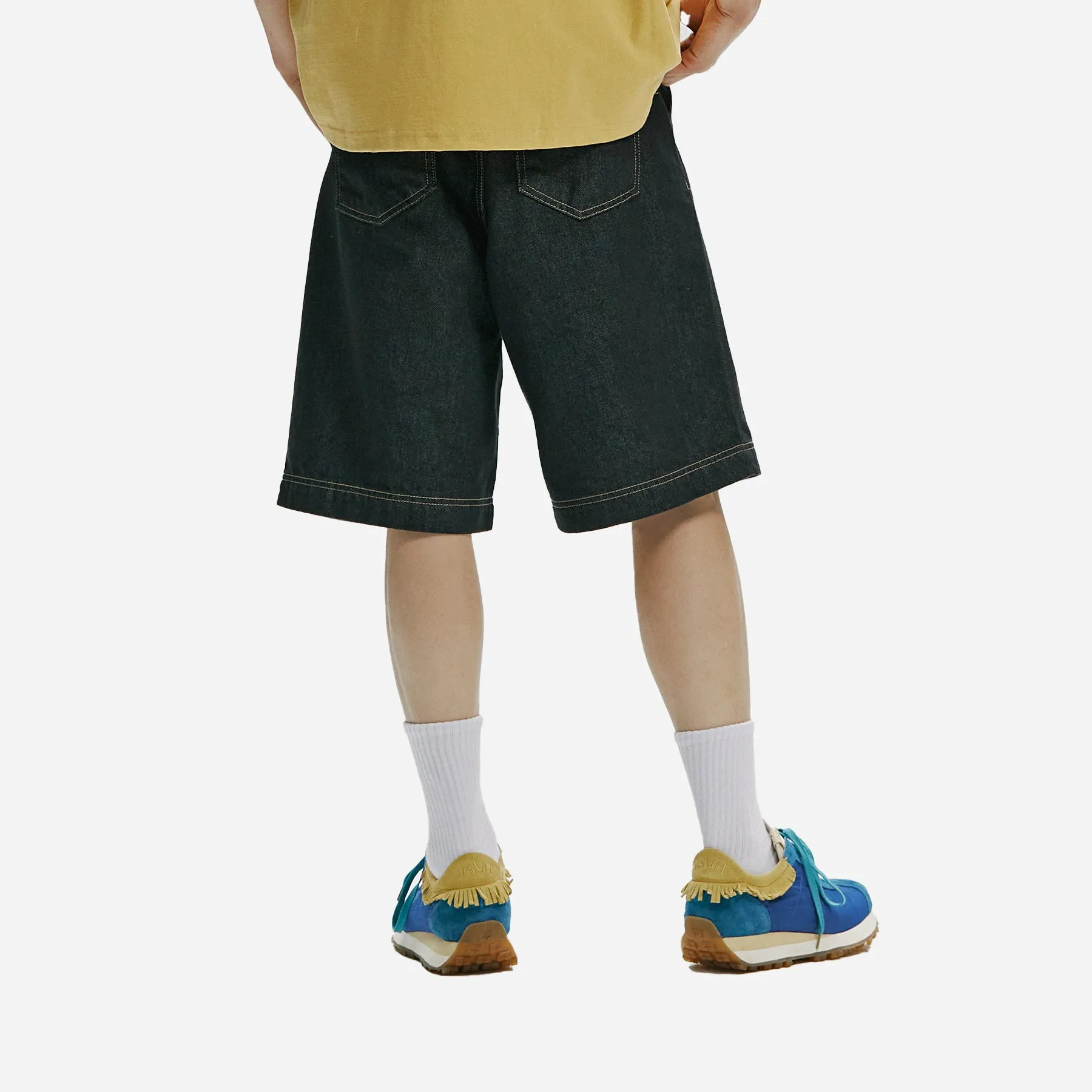 STRING DENIM SHORTS - BLACK sold by FrizmWORKS product image thumbnail 4