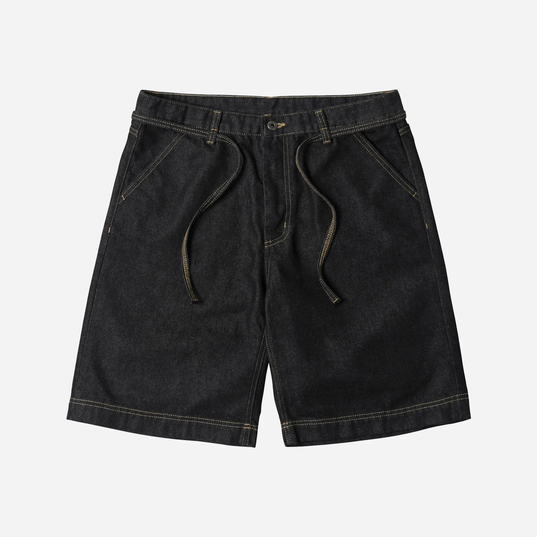 STRING DENIM SHORTS - BLACK sold by FrizmWORKS