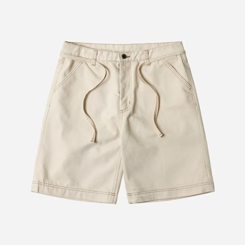 STRING DENIM SHORTS - NATURAL made by FrizmWORKS