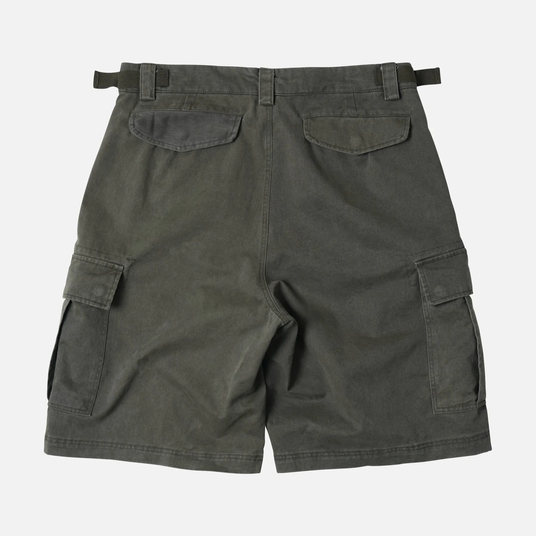 FADED COTTON CARGO SHORTS - OLIVE sold by FrizmWORKS product image thumbnail 2