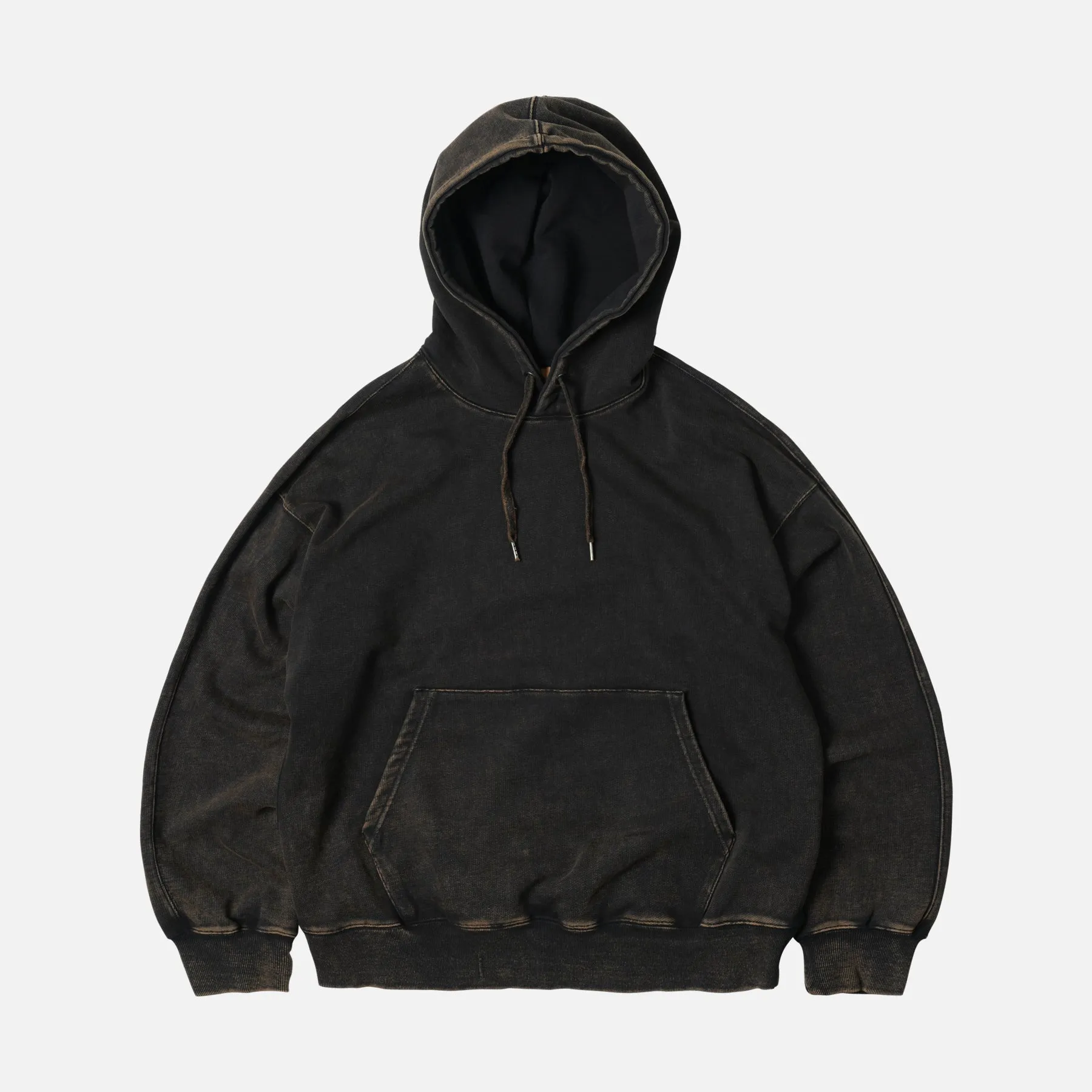 OG VINTAGE DYEING PULLOVER HOODY - BLACK BROWN sold by FrizmWORKS