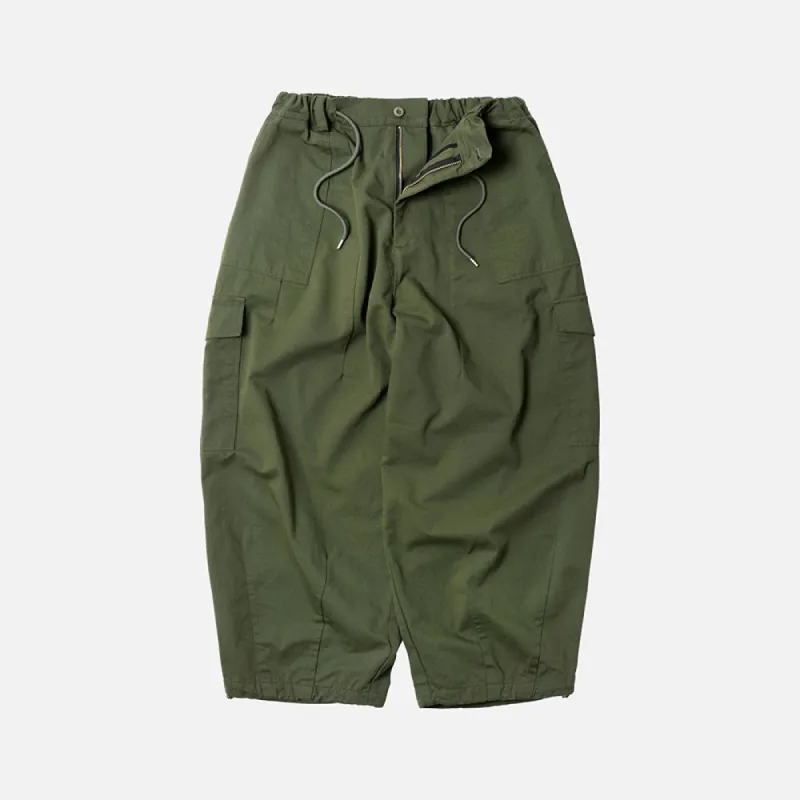 TWILL CARGO BALLOON PANTS - OLIVE sold by FrizmWORKS