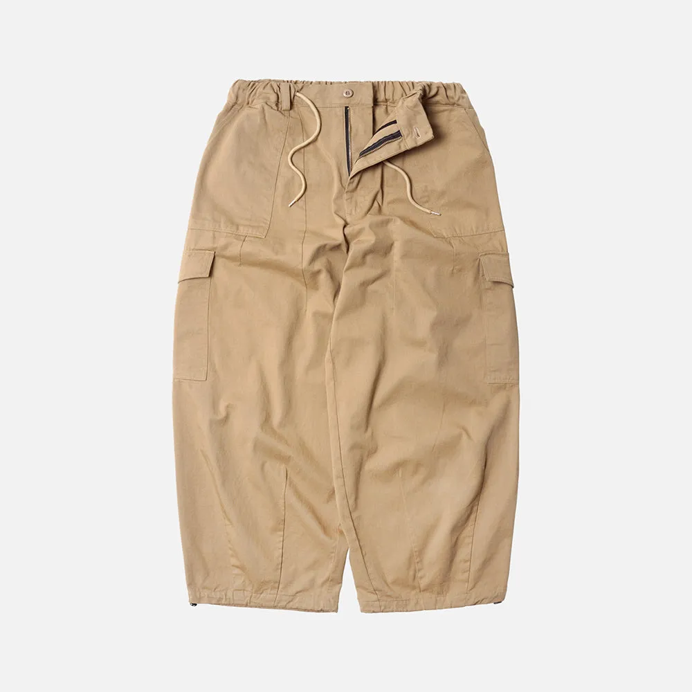 TWILL CARGO BALLOON PANTS - BEIGE sold by FrizmWORKS