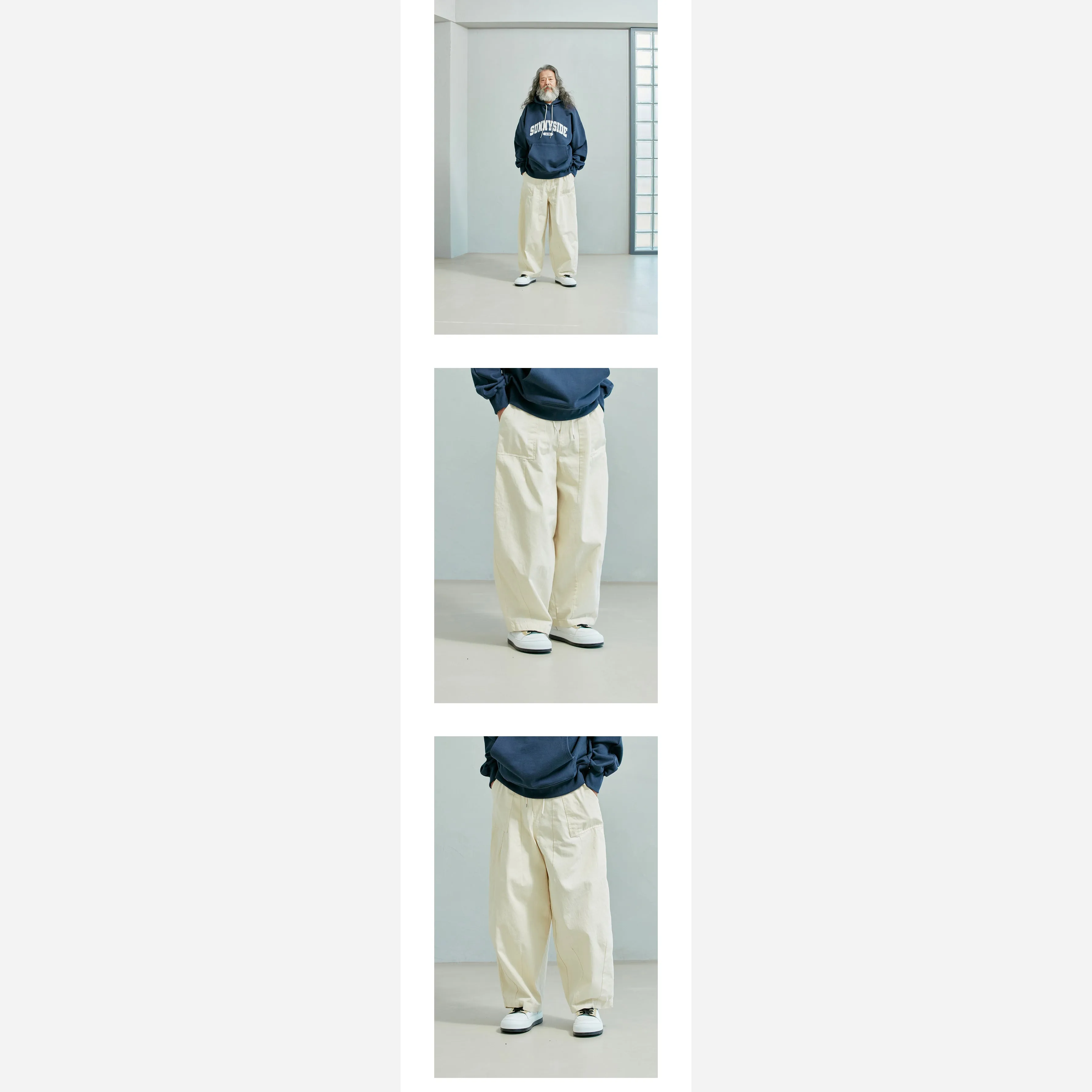 TWILL BALLOON PANTS - IVORY sold by FrizmWORKS product image thumbnail 3