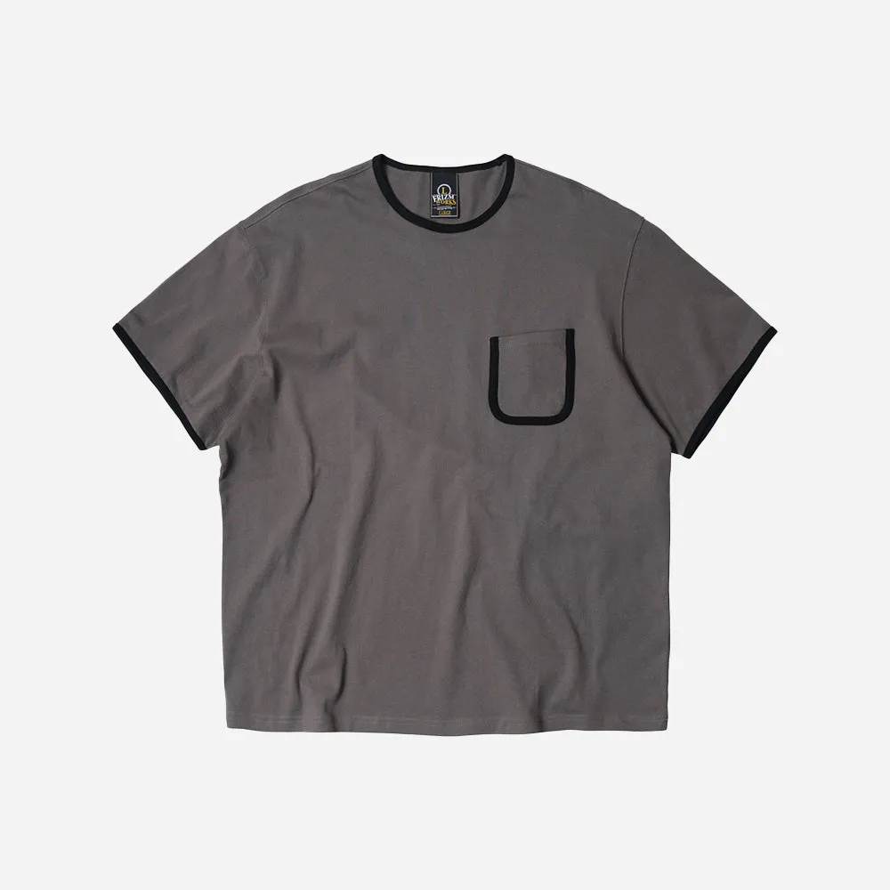 RINGER POCKET TEE - GRAY sold by FrizmWORKS