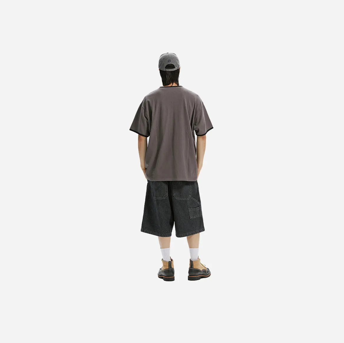 RINGER POCKET TEE - GRAY sold by FrizmWORKS product image thumbnail 3