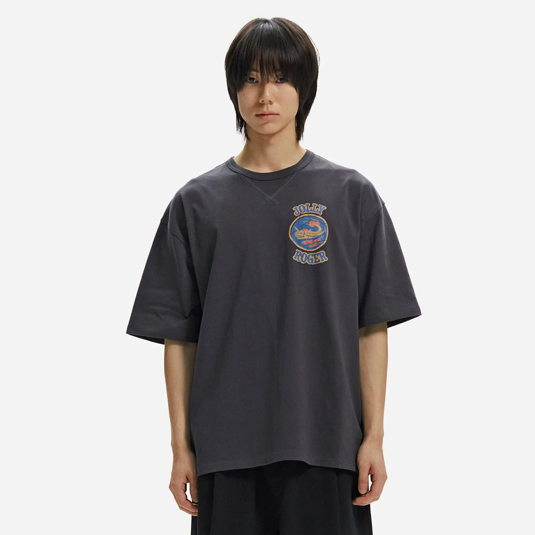 JOLLY ROGER PATCH TEE - DARK GRAY sold by FrizmWORKS product image thumbnail 3