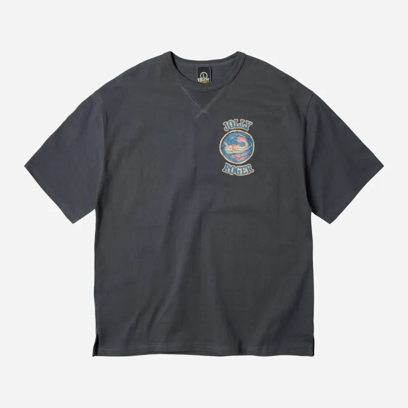 JOLLY ROGER PATCH TEE - DARK GRAY sold by FrizmWORKS