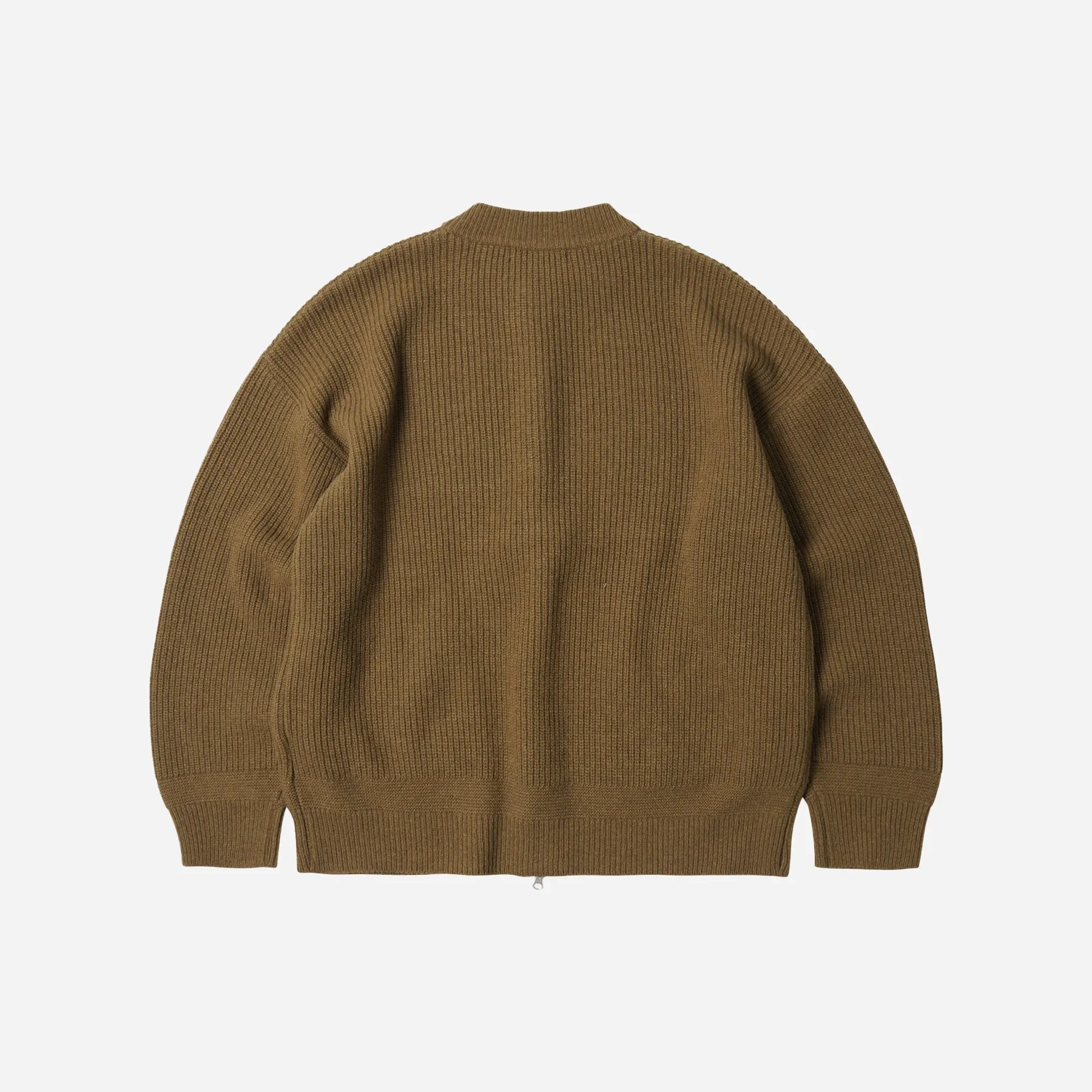 WOOL DECK ZIP UP CARDIGAN - CINNAMON sold by FrizmWORKS product image thumbnail 2