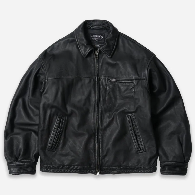 DESTROYED COWHIDE LEATHER JACKET - BLACK sold by FrizmWORKS