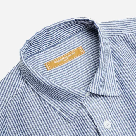 OG STRIPE SEERSUCKER SHIRT - BLUE sold by FrizmWORKS product image thumbnail 3