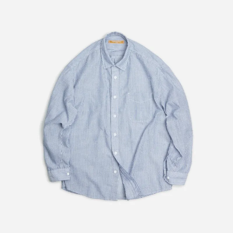 OG STRIPE SEERSUCKER SHIRT - BLUE sold by FrizmWORKS