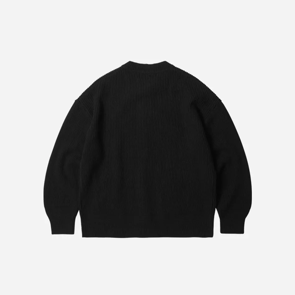 WOOL DECK ZIPUP CARDIGAN - BLACK sold by FrizmWORKS product image thumbnail 2