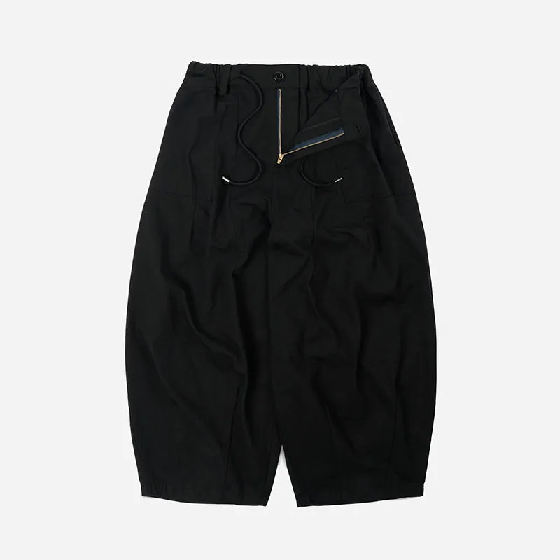 TWILL BALLOON PANTS - BLACK sold by FrizmWORKS