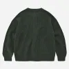 HEAVY WOOL ROUND CARDIGAN - FOREST GREEN sold by FrizmWORKS