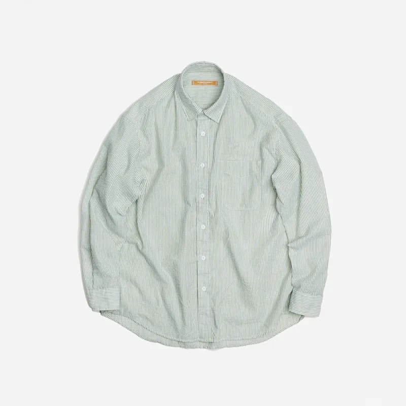 OG STRIPE SEERSUCKER SHIRT - GREEN sold by FrizmWORKS