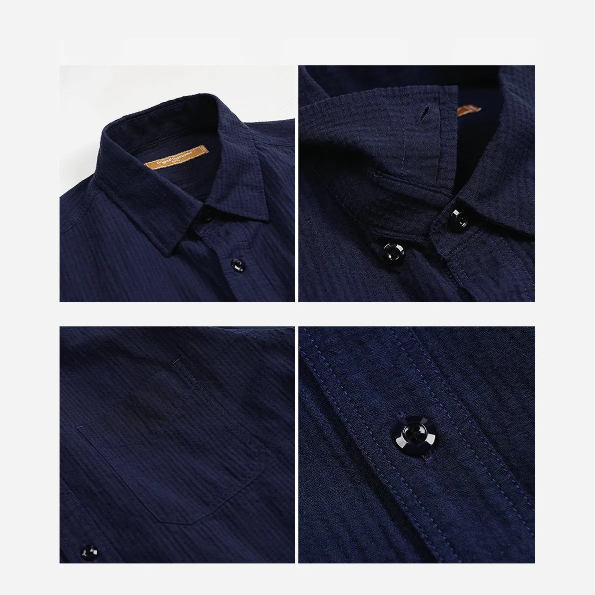 OG DOBBY WEAVE SEERSUCKER SHIRT - NAVY sold by FrizmWORKS product image thumbnail 3