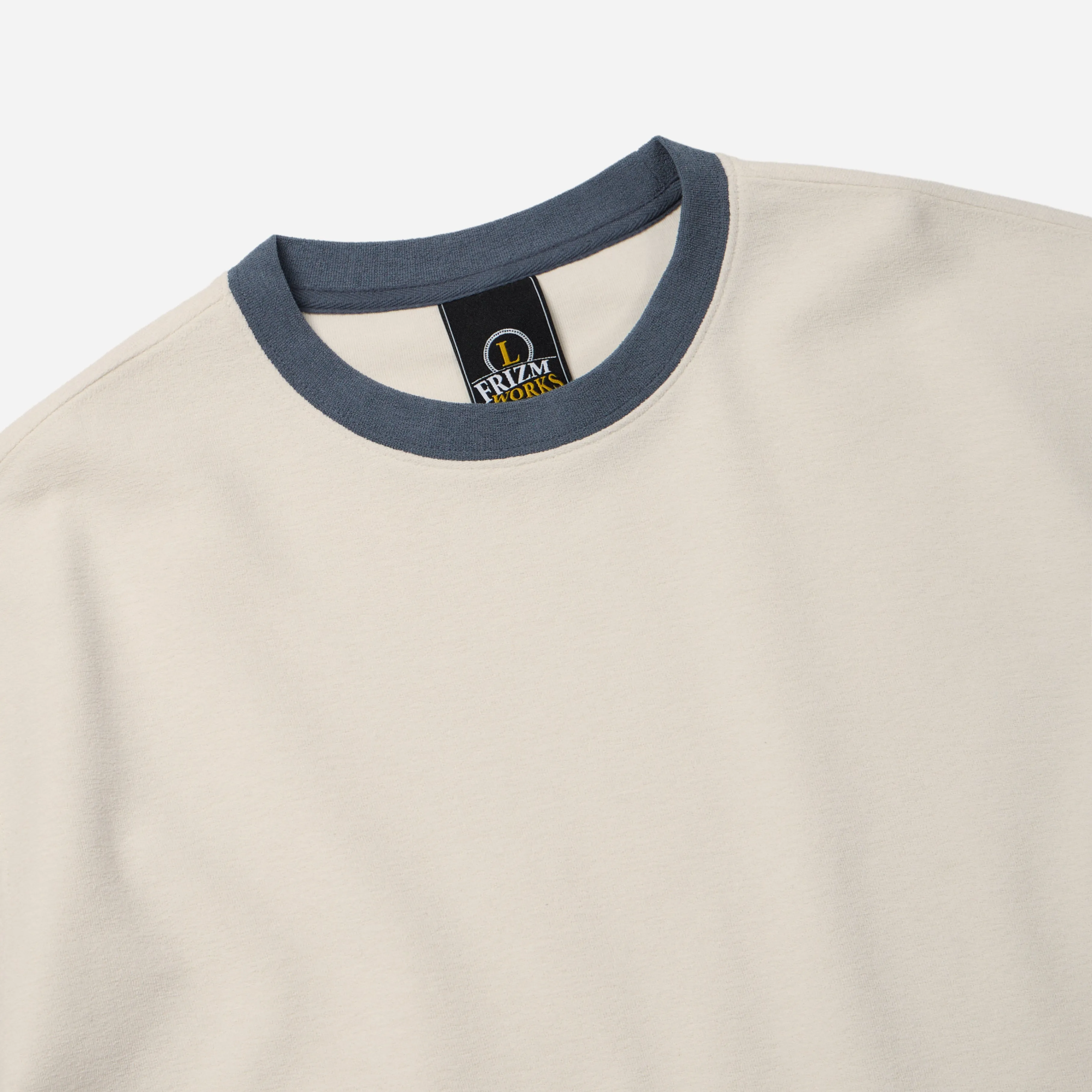 TERRY RINGER HALF T-SHIRT - CREAM sold by FrizmWORKS product image thumbnail 3