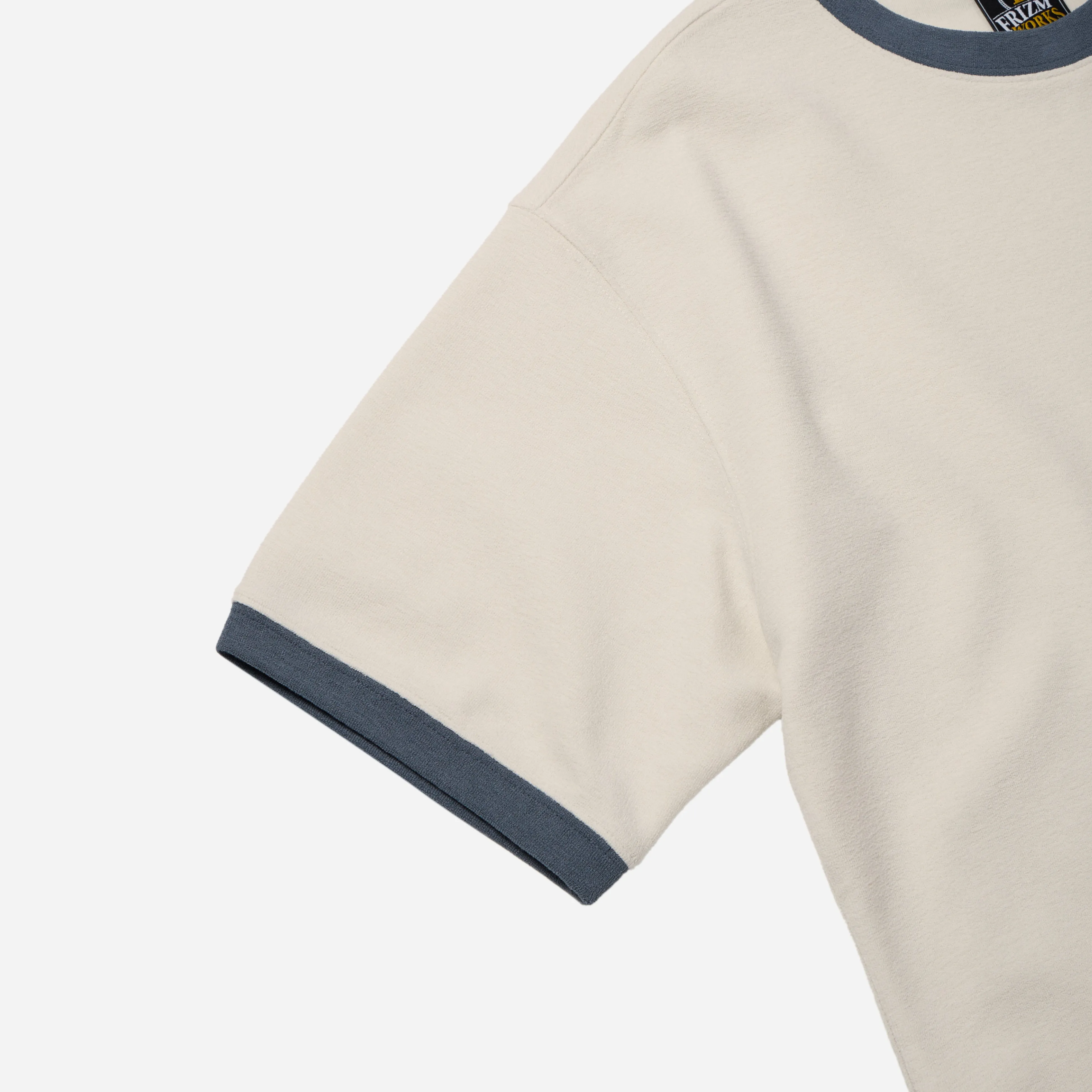 TERRY RINGER HALF T-SHIRT - CREAM sold by FrizmWORKS product image thumbnail 4