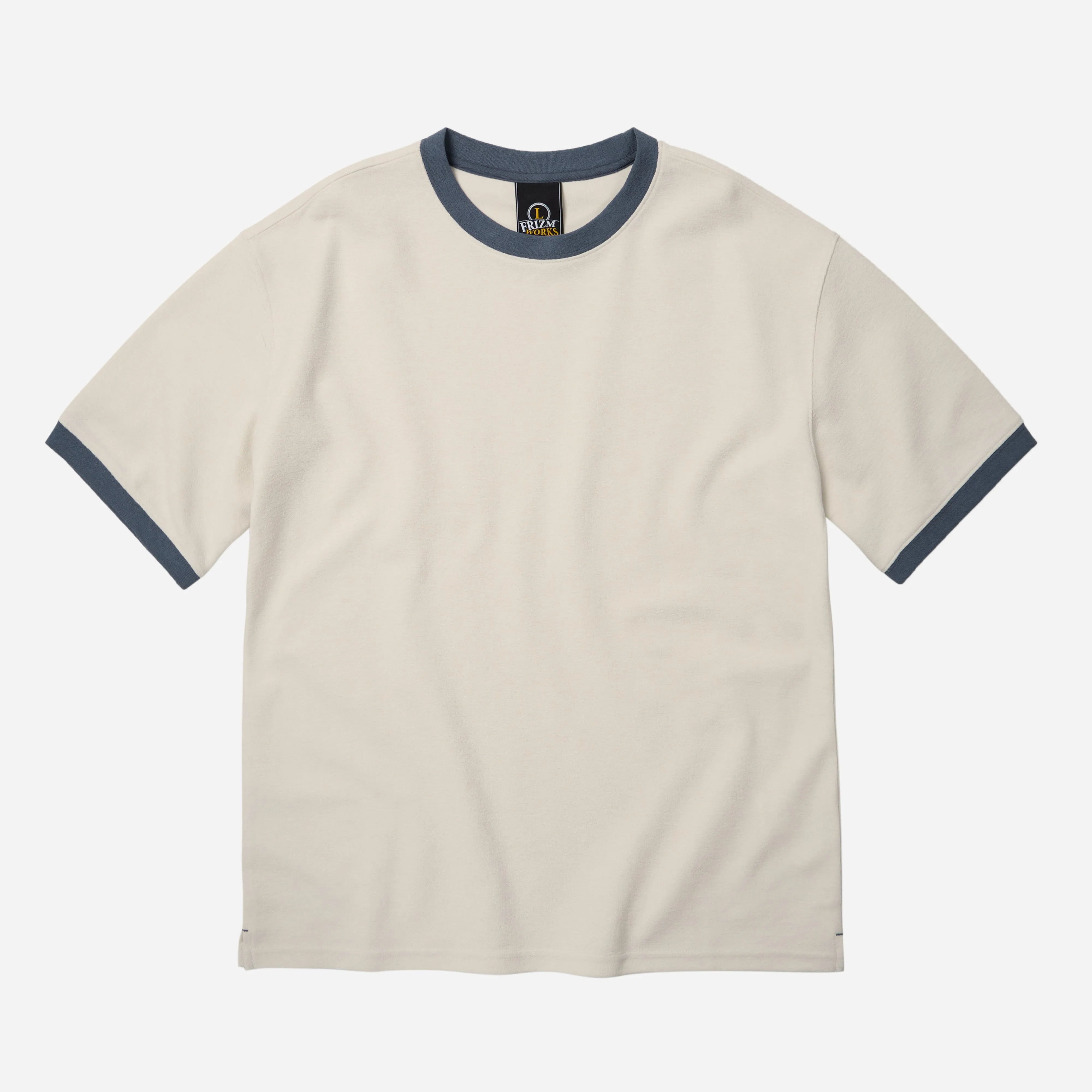 TERRY RINGER HALF T-SHIRT - CREAM sold by FrizmWORKS