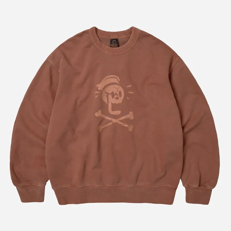 BLACK FLAG PIGMENT DYEING SWEATSHIRT - BRICK sold by FrizmWORKS