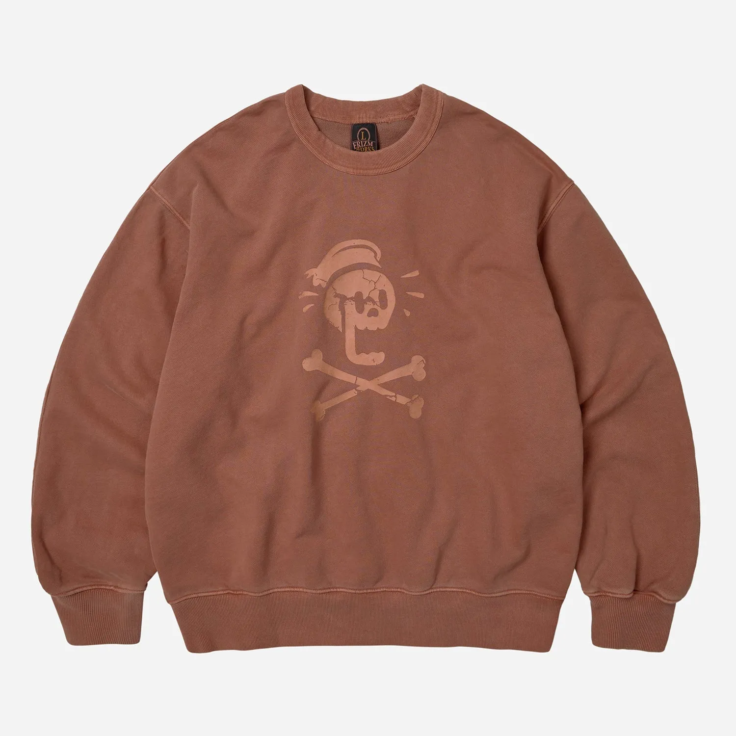 BLACK FLAG PIGMENT DYEING SWEATSHIRT - BRICK sold by FrizmWORKS