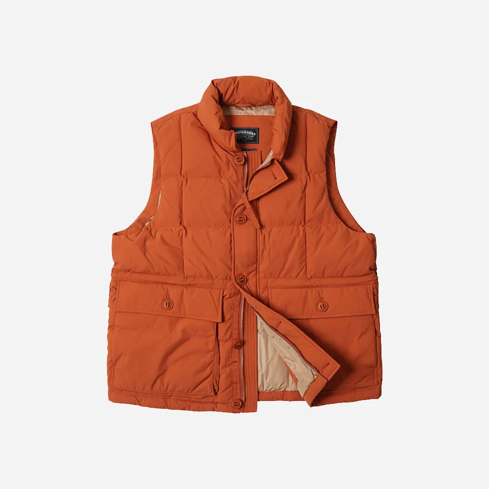 KARAKORAM DOWN VEST - ORANGE sold by FrizmWORKS