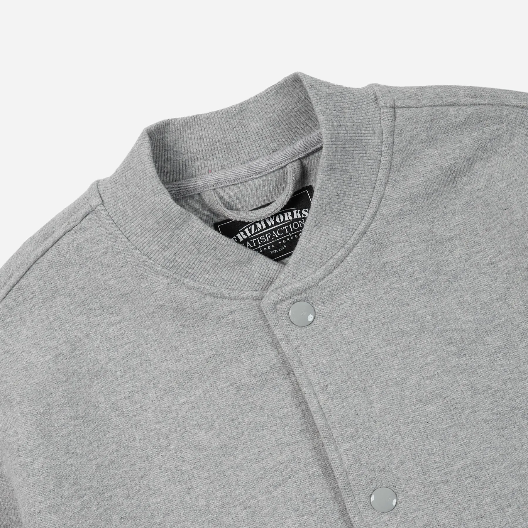 SWEAT VARSITY JACKET - GRAY sold by FrizmWORKS product image thumbnail 4