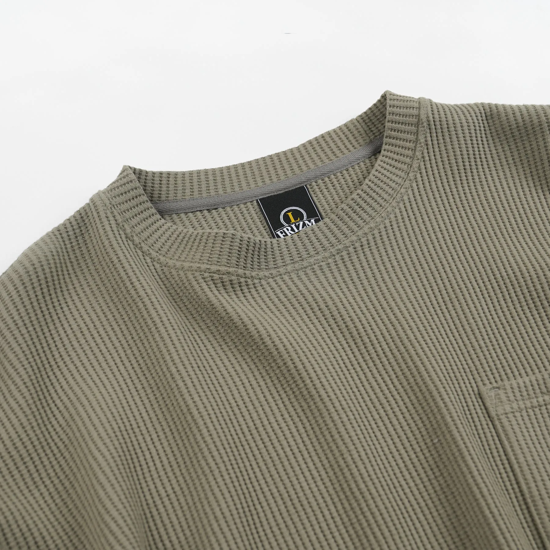 OVERSIZED WAFFLE POCKET T-SHIRT - OLIVE sold by FrizmWORKS product image thumbnail 4