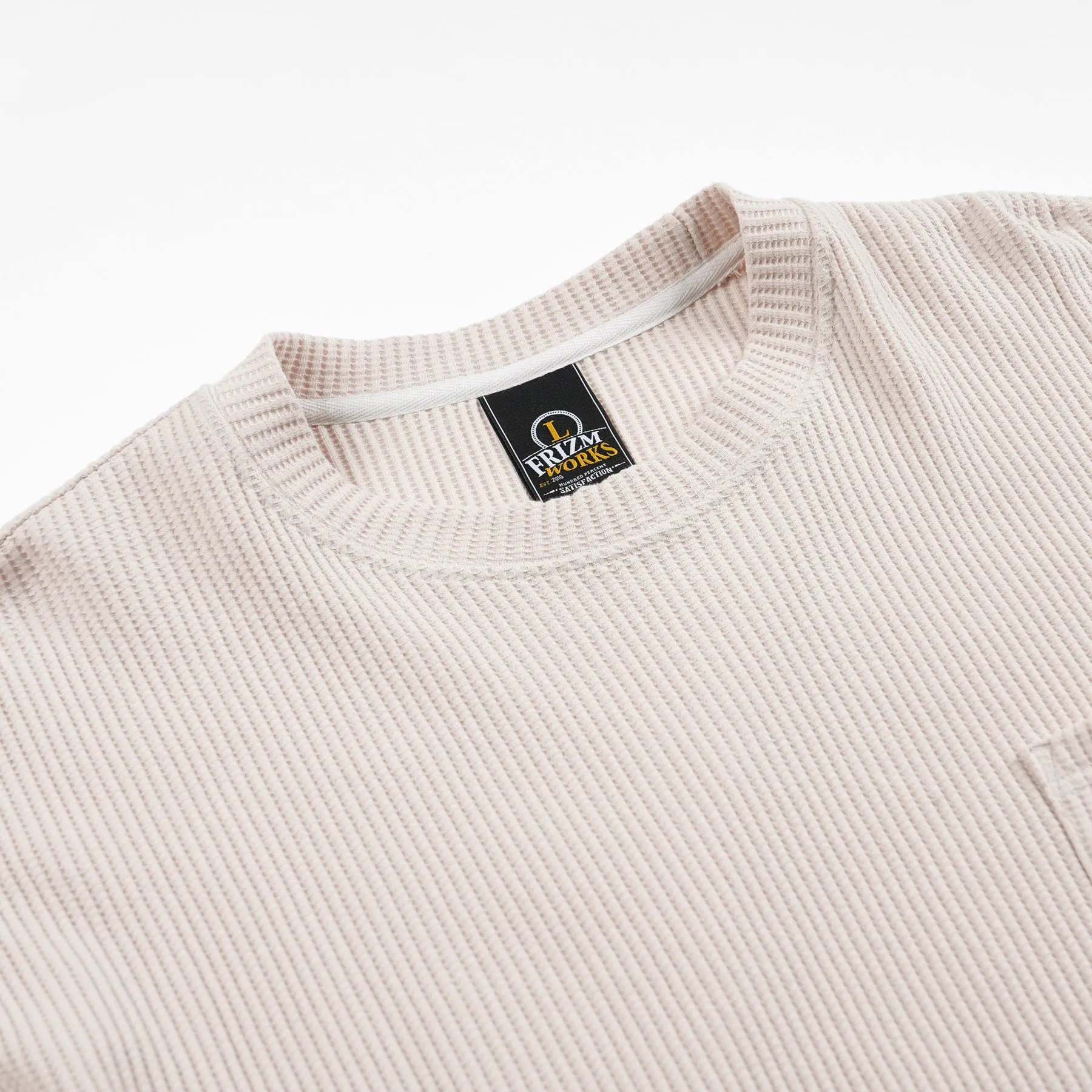OVERSIZED WAFFLE POCKET T-SHIRT - CREAM sold by FrizmWORKS product image thumbnail 4