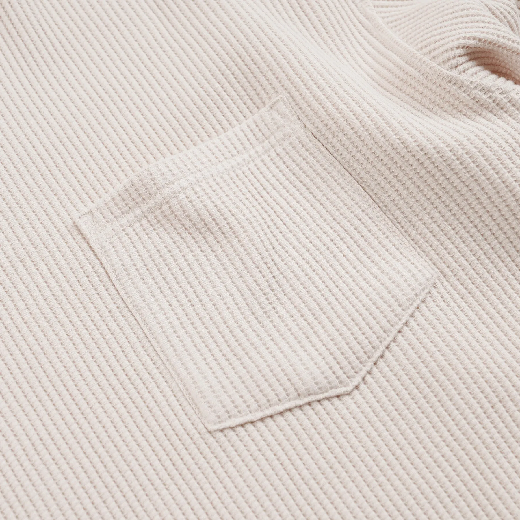 OVERSIZED WAFFLE POCKET T-SHIRT - CREAM sold by FrizmWORKS product image thumbnail 5