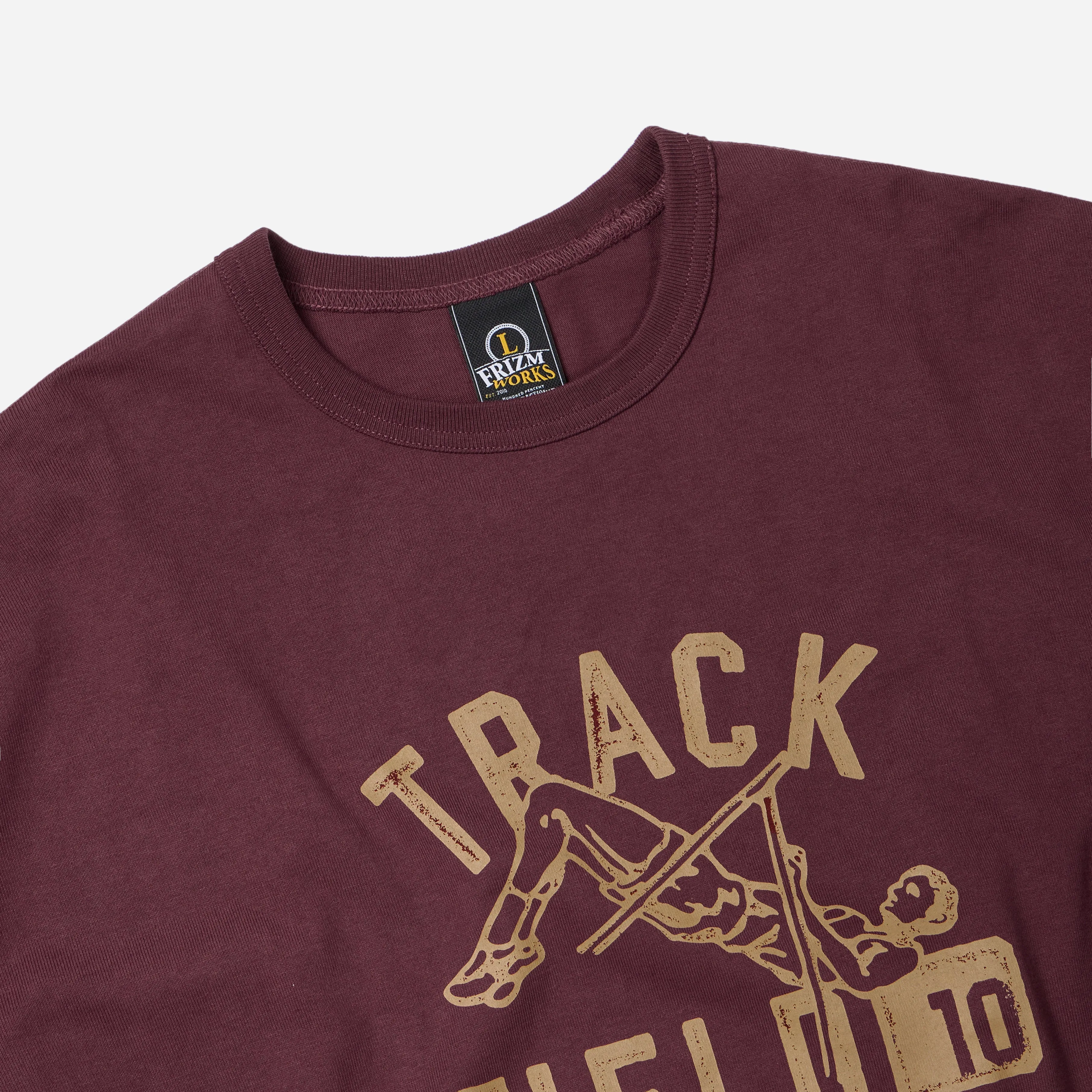 T&F HIGH JUMP T-SHIRT - BURGUNDY sold by FrizmWORKS product image thumbnail 3