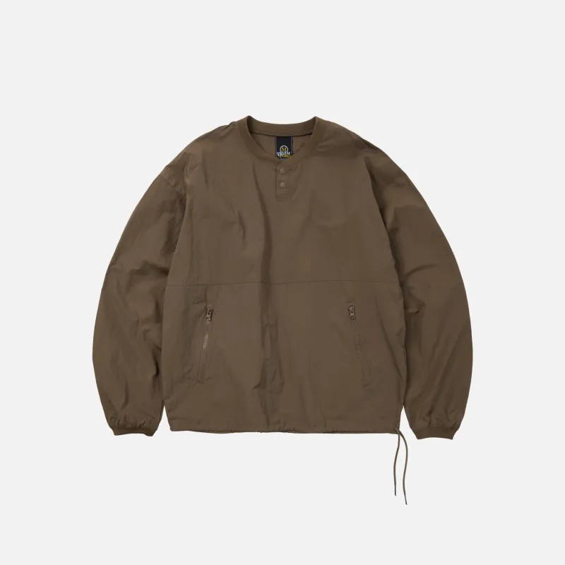 NYLON POCKET PULLOVER SWEATER - BROWN made by FrizmWORKS