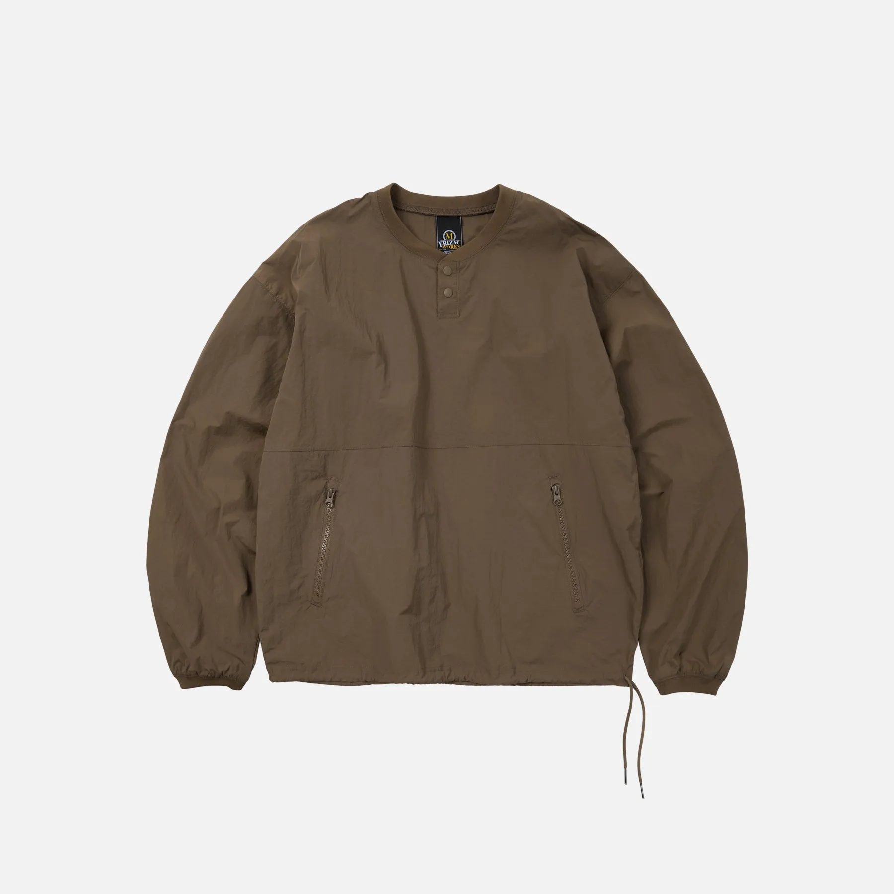 NYLON POCKET PULLOVER SWEATER - BROWN sold by FrizmWORKS