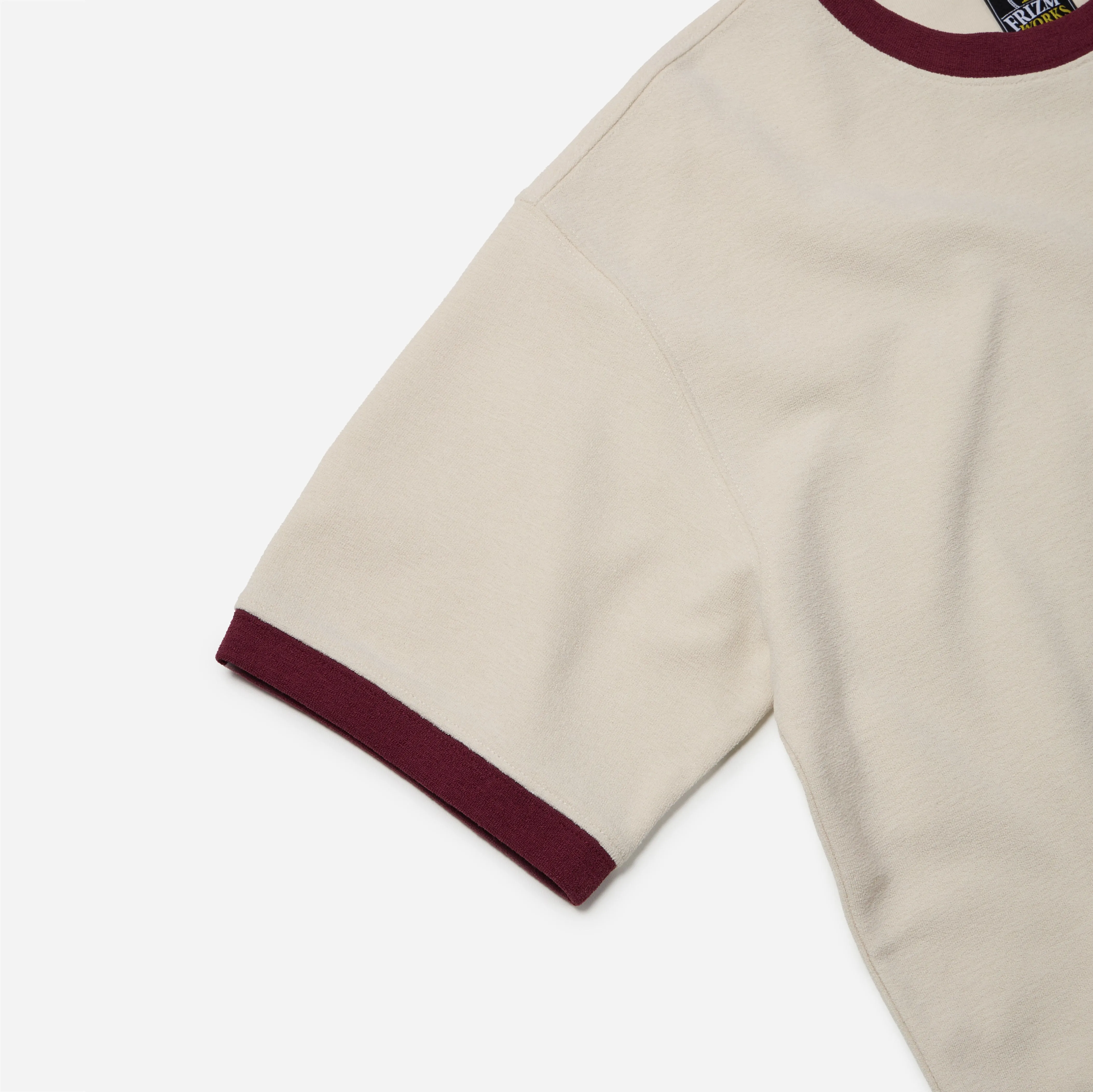 TERRY RINGER HALF T-SHIRT - WHITE sold by FrizmWORKS product image thumbnail 4