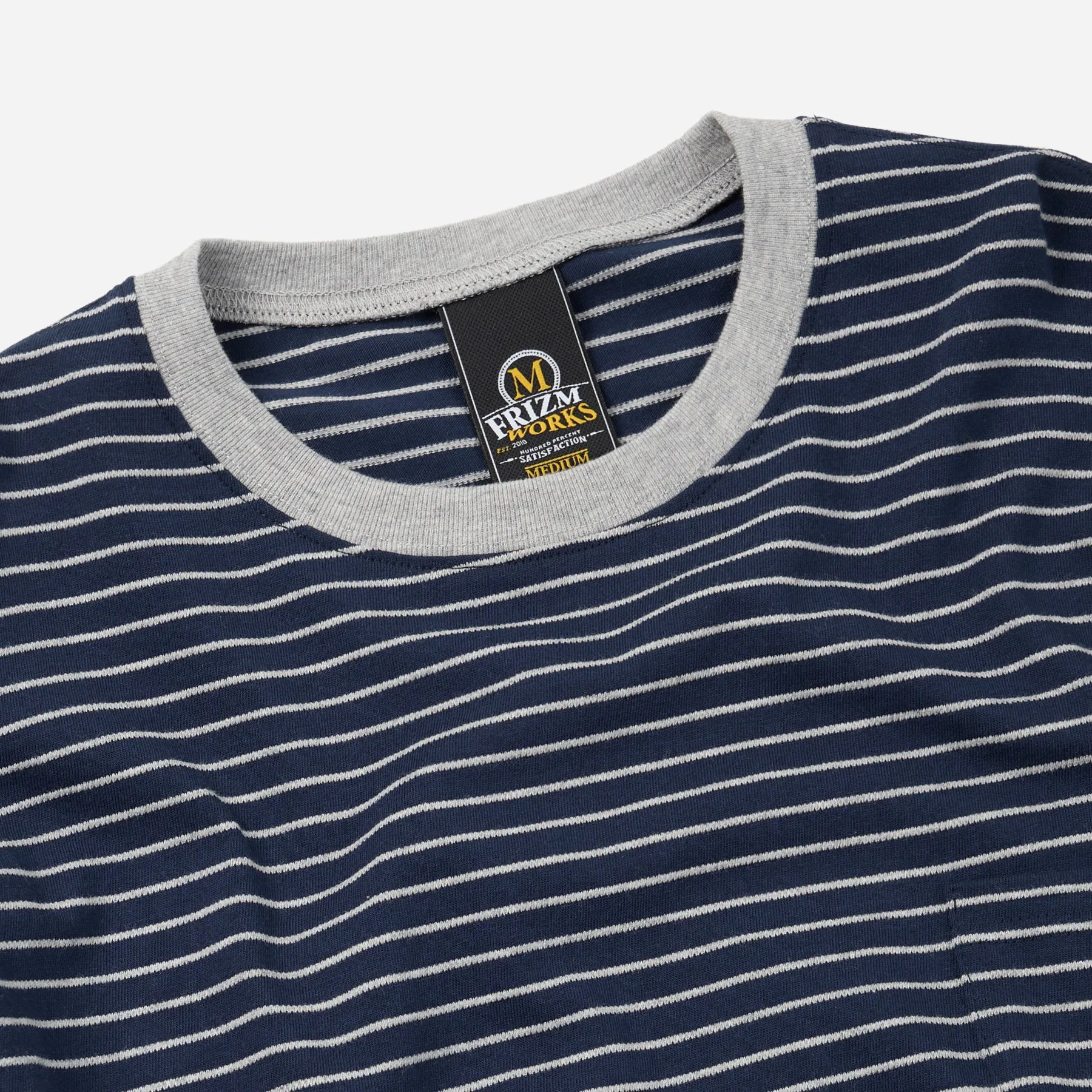 STRIPED RELAXED LS T-SHIRT - NAVY sold by FrizmWORKS product image thumbnail 4