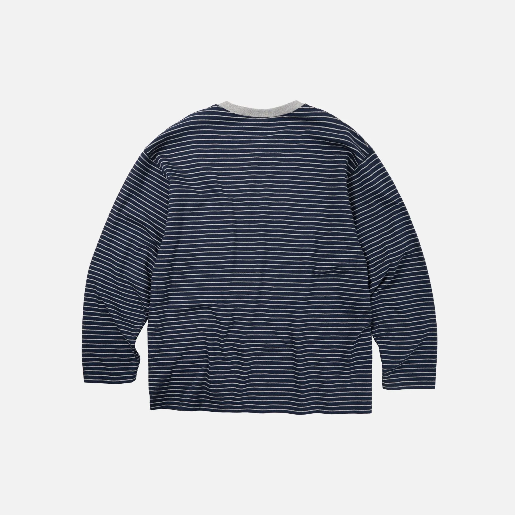 STRIPED RELAXED LS T-SHIRT - NAVY sold by FrizmWORKS product image thumbnail 2