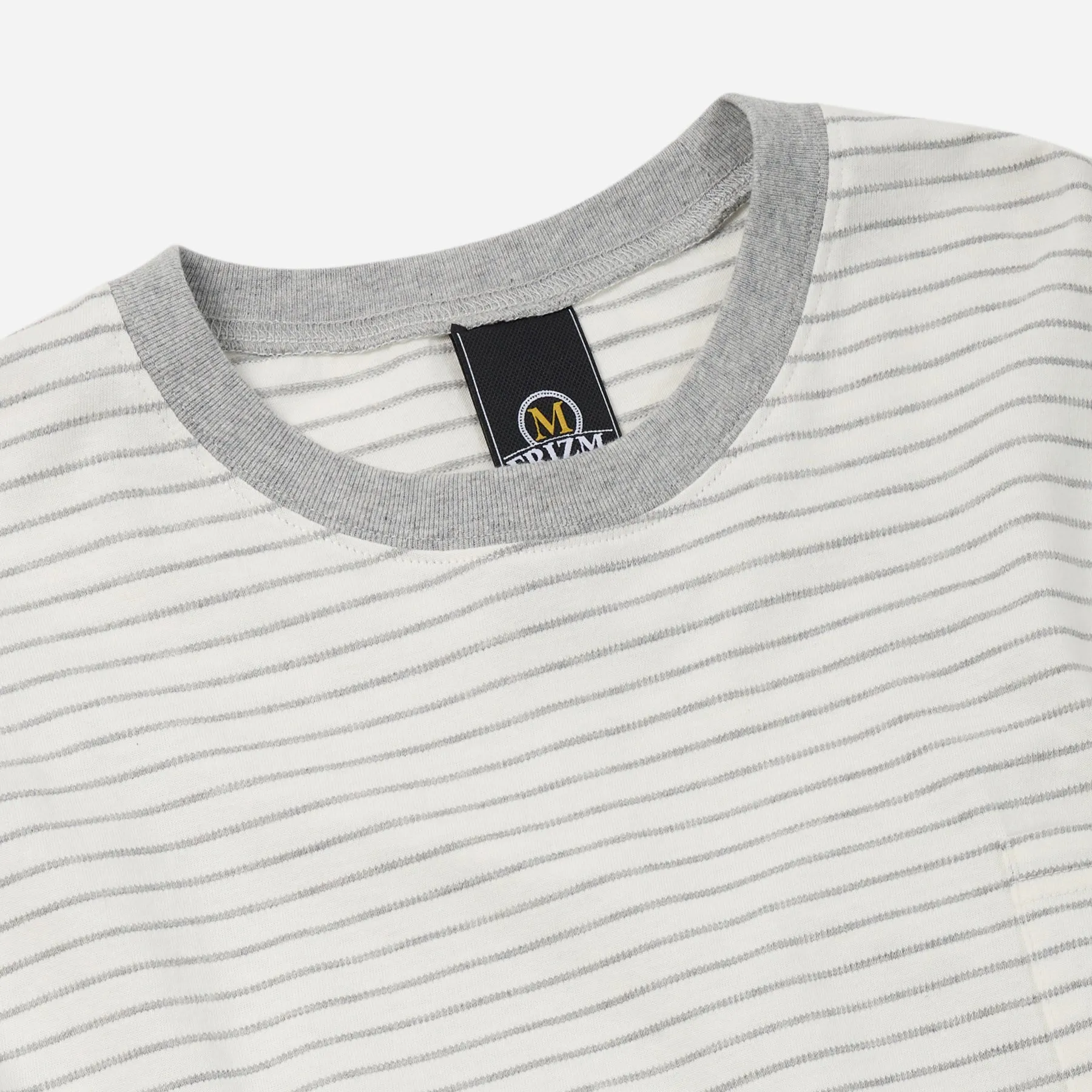 STRIPE RELAXED LS T-SHIRT - IVORY sold by FrizmWORKS product image thumbnail 4