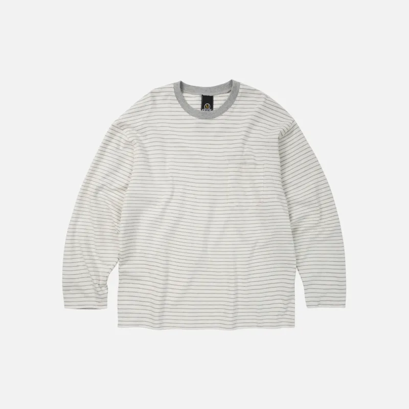 STRIPE RELAXED LS T-SHIRT - IVORY sold by FrizmWORKS
