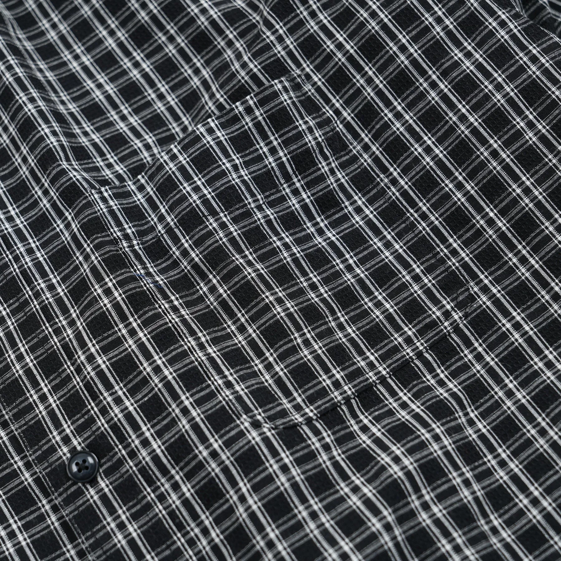 SEERSUCKER CHECKED SHIRT - BLACK sold by FrizmWORKS product image thumbnail 5