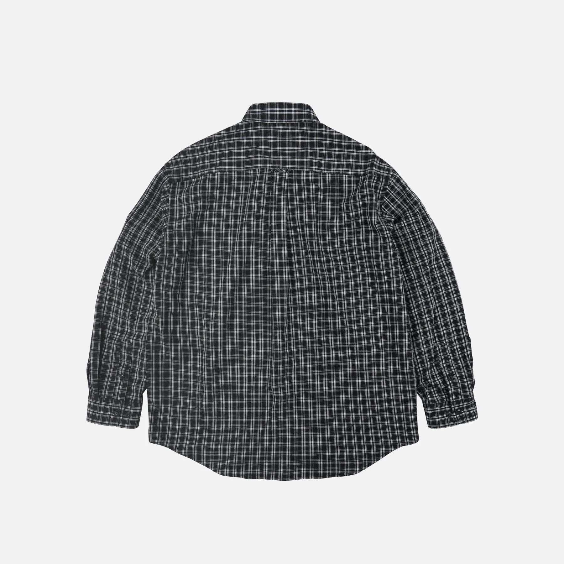 SEERSUCKER CHECKED SHIRT - BLACK sold by FrizmWORKS product image thumbnail 2