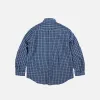 SEERSUCKER CHECKED SHIRT - BLUE sold by FrizmWORKS