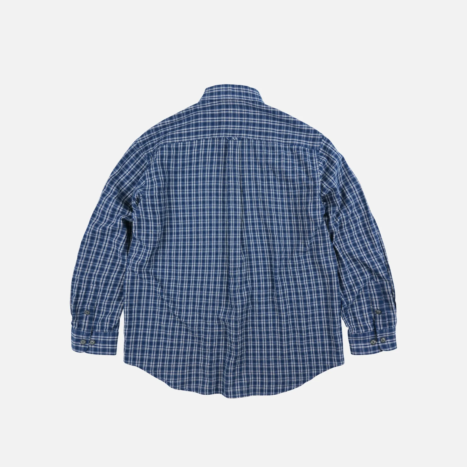 SEERSUCKER CHECKED SHIRT - BLUE sold by FrizmWORKS product image thumbnail 2