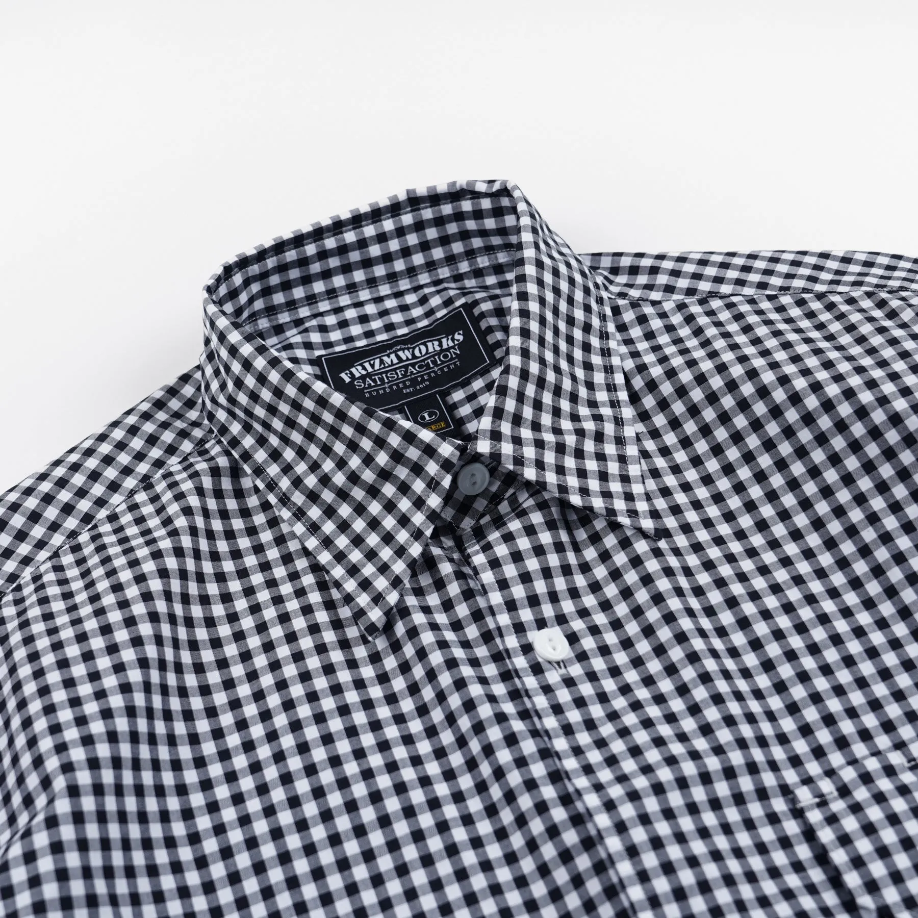 EASE GINGHAM CHECK SHIRT - BLACK sold by FrizmWORKS product image thumbnail 4