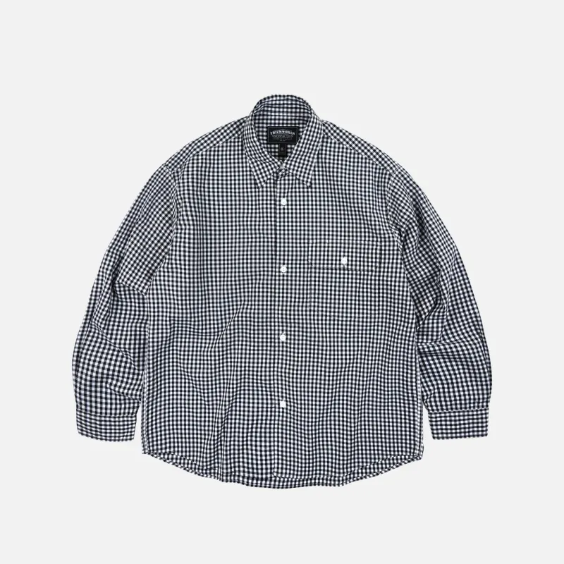 EASE GINGHAM CHECK SHIRT - BLACK sold by FrizmWORKS