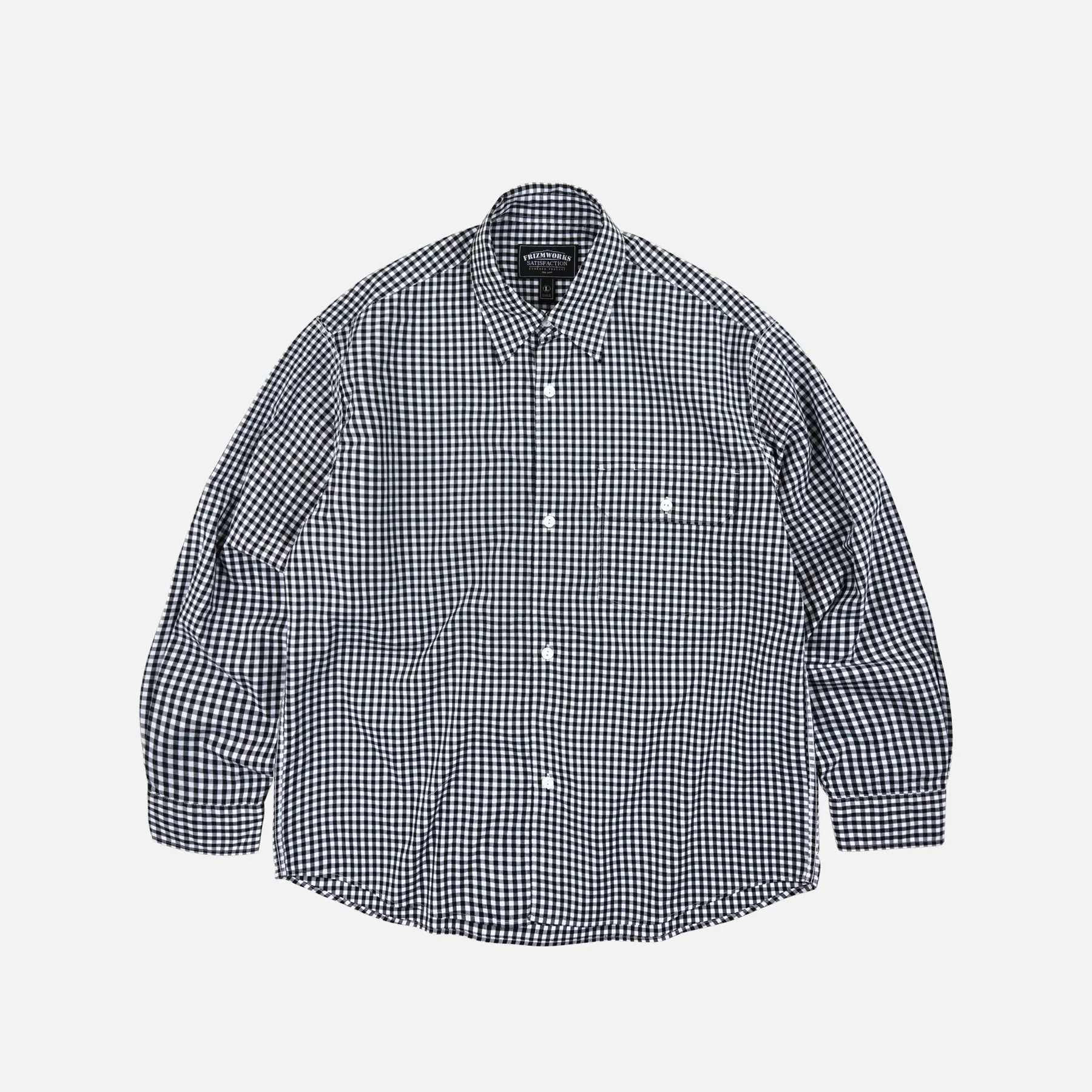 EASE GINGHAM CHECK SHIRT - BLACK sold by FrizmWORKS