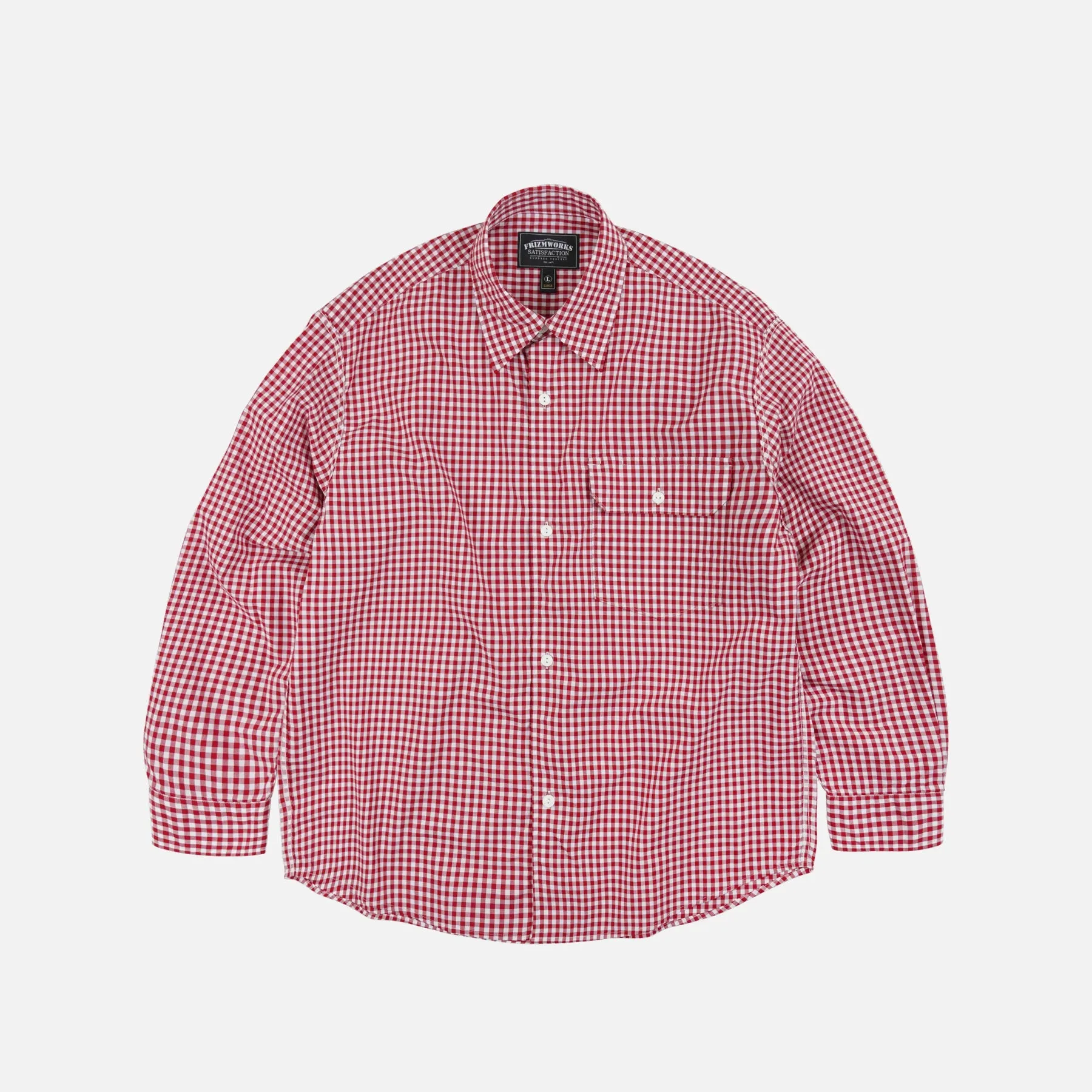 EASE GINGHAM CHECK SHIRT - RED sold by FrizmWORKS