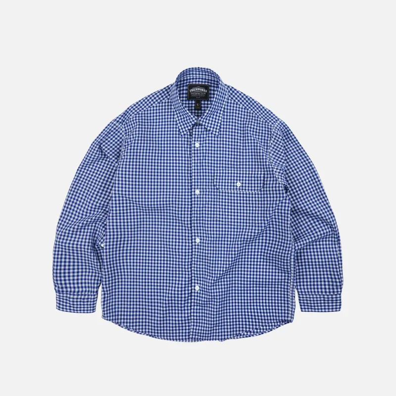 EASE GINGHAM CHECK SHIRT - BLUE sold by FrizmWORKS