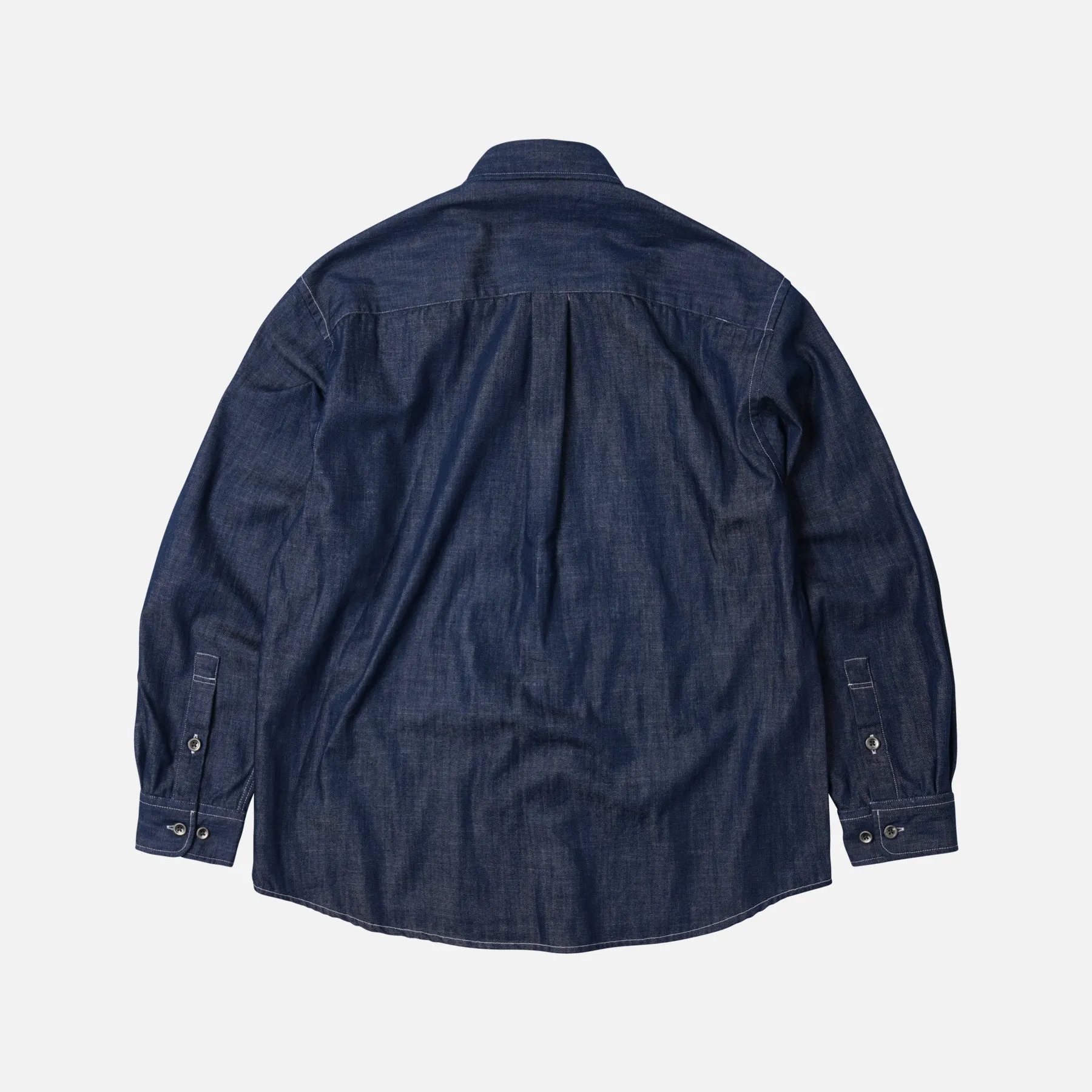 DENIM CARPENTER POCKET WORK SHIRT - INDIGO STRIPE sold by FrizmWORKS product image thumbnail 2