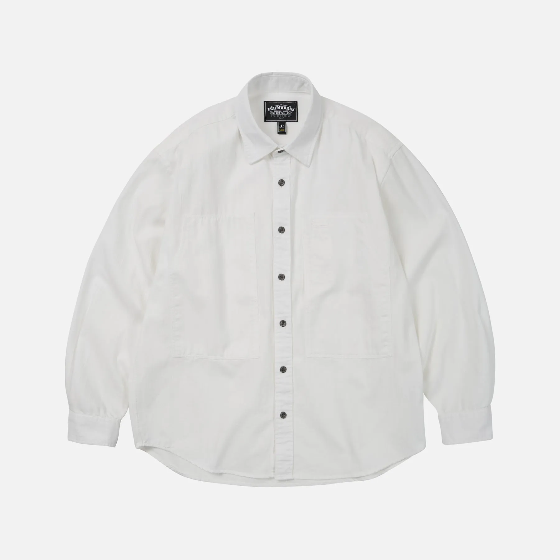 DENIM CARPENTER POCKET WORK SHIRT - WHITE HBT sold by FrizmWORKS